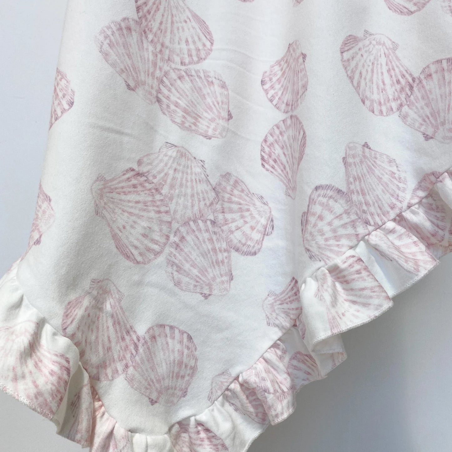 Anchor & Arrow Jersey Frill Swaddle & Top Knot - Sea Shells