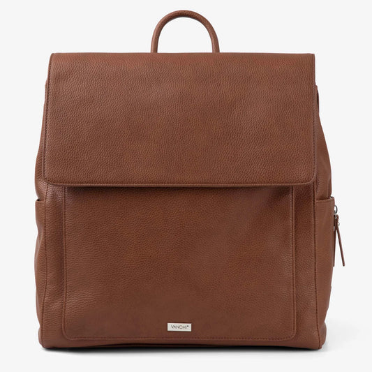 Vanchi Emmy Backpack - Pebbled Tan