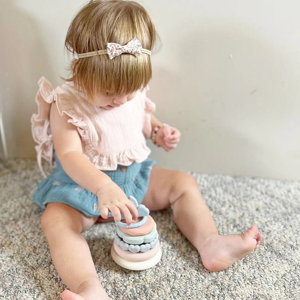 Ali + Oli Soft Silicone 6 Pce Stacking Ring Tower