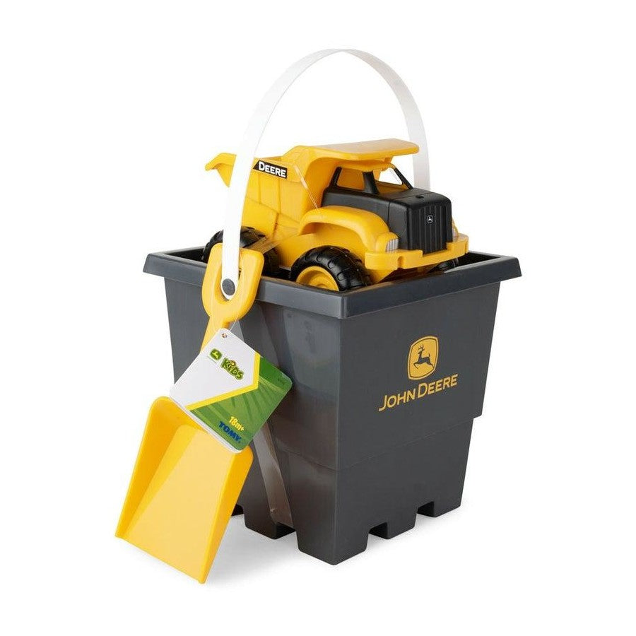 John Deere 15cm Sand Pit Value Set with Bucket and Dump Truck
