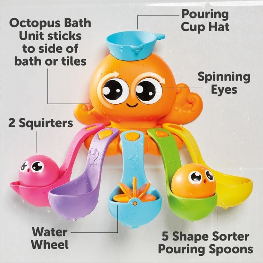 Tomy Toomies 7 In 1 Bath Activity Octopus