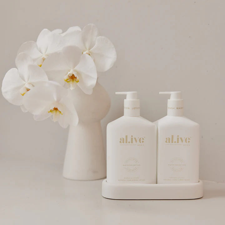 Al.ive Wash & Lotion + Tray - Mango & Lychee