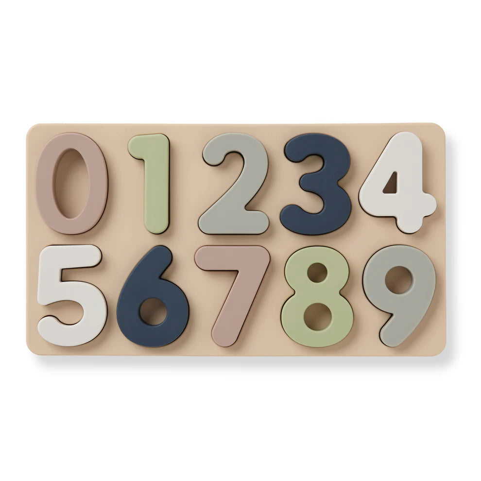 Ali + Oli Large 11 Pce Soft Silicone Number Puzzle