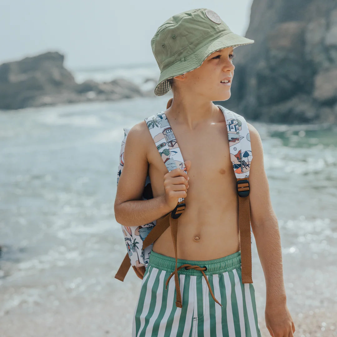 Crywolf Reversible Bucket Hat Coastal Stripe
