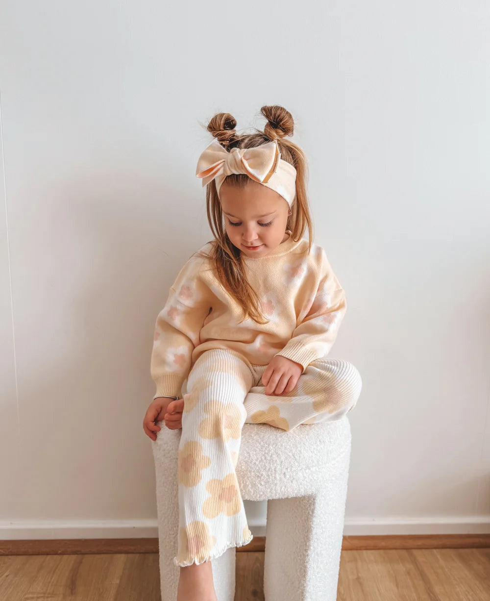 Indigo Dreams Daisy Floral Flared Pant