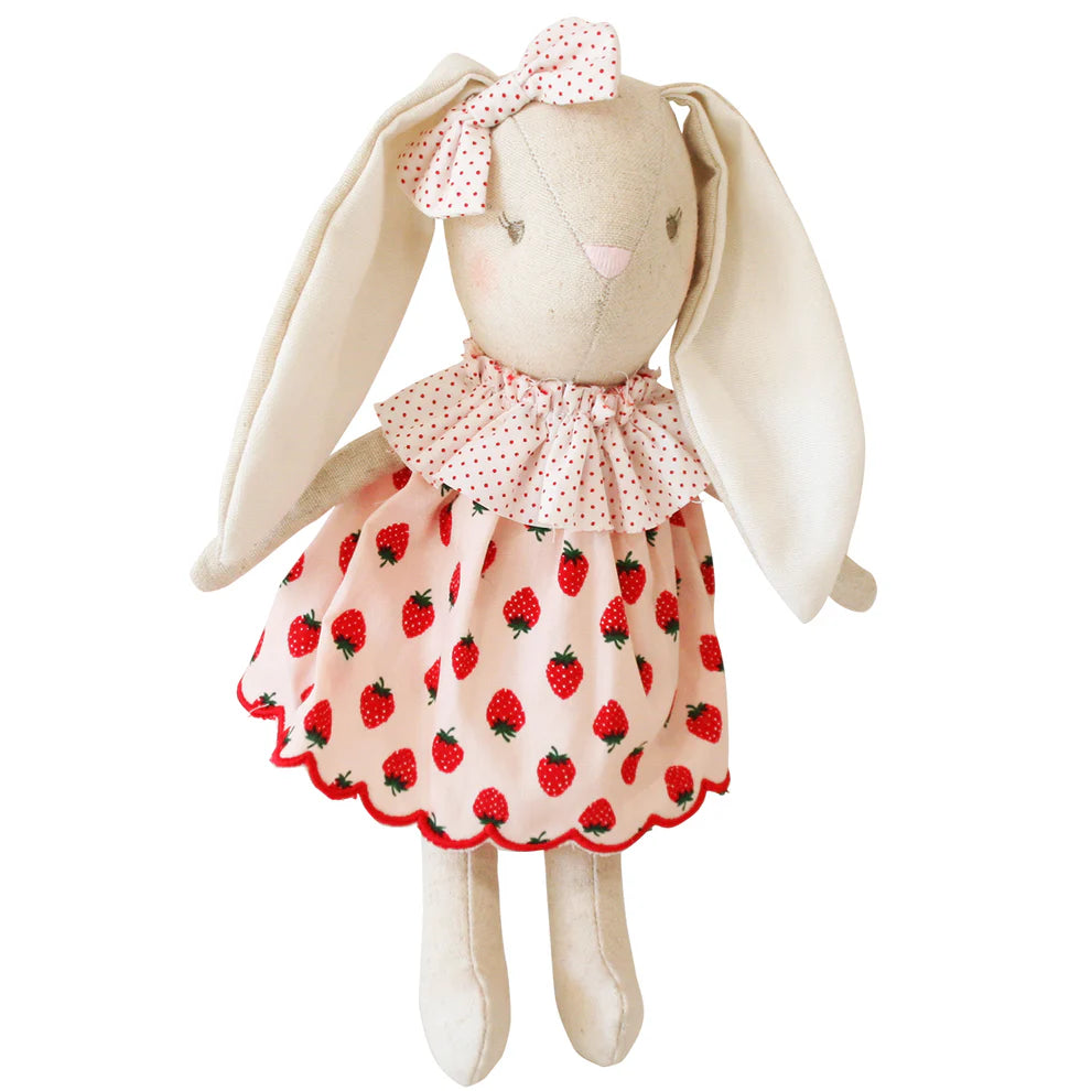 Alimrose Aubrey Baby Bunny 27cm Strawberries