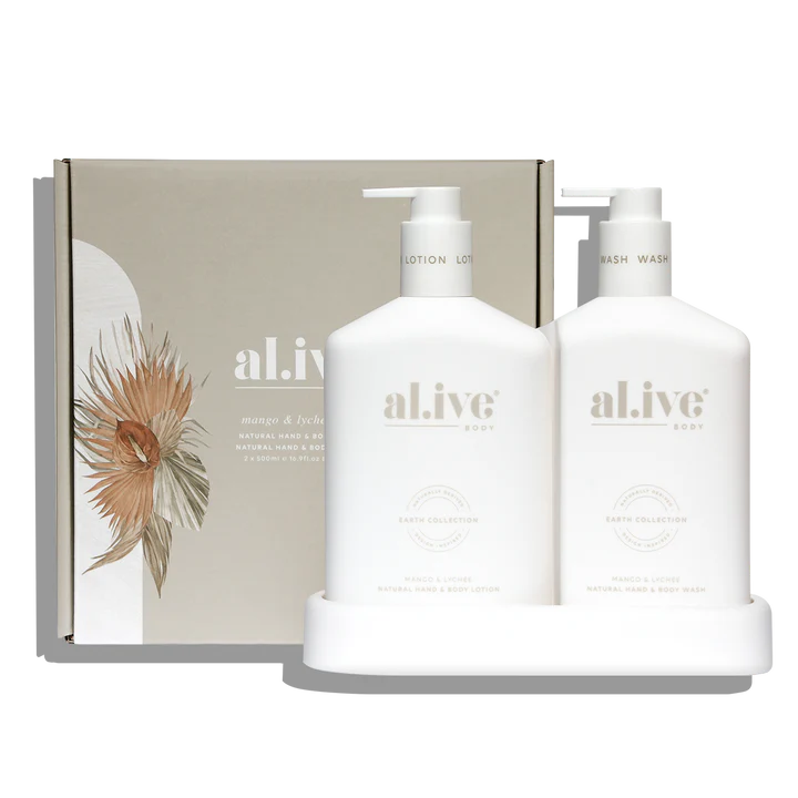 Al.ive Wash & Lotion + Tray - Mango & Lychee