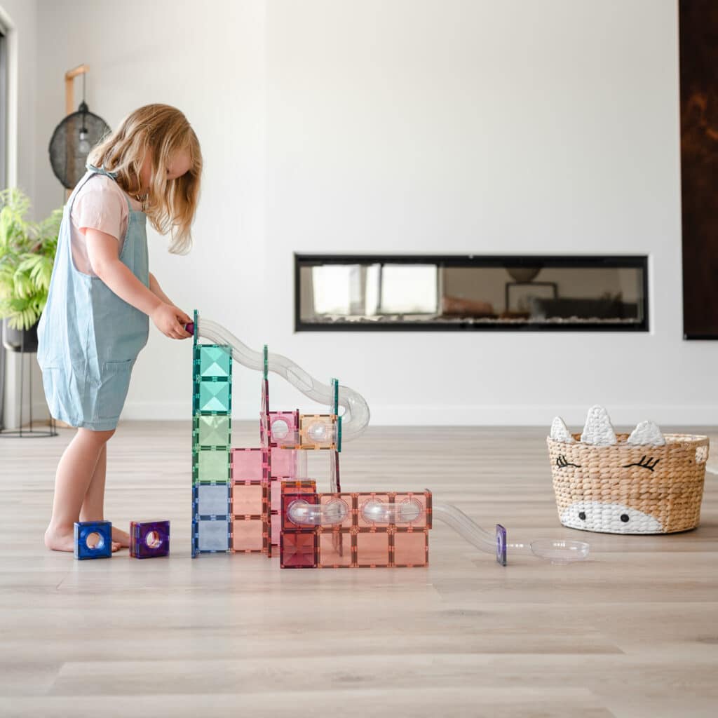 CONNETIX Magnetic Tiles 80 Pce Pastel Ball Run Expansion Pack