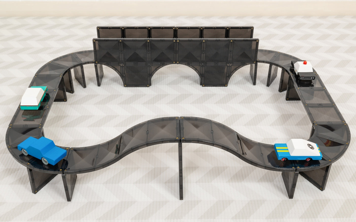 CONNETIX Magnetic Tiles 16 Pce Creative Roads Pack