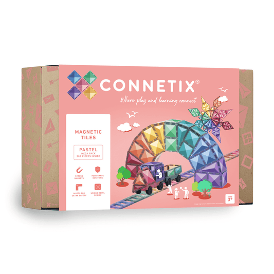 Connetix Magnetic Tiles Pastel MEGA PACK 202 Piece