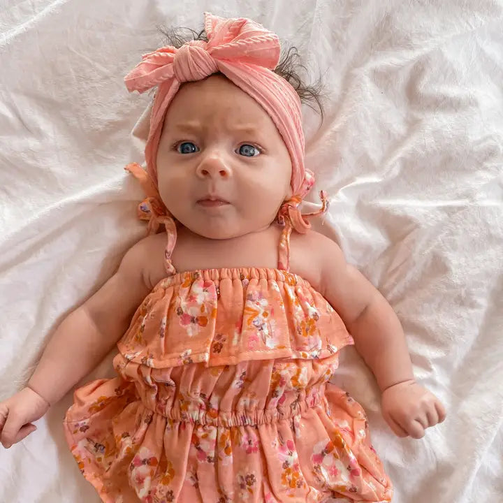 With Love For Kids Cotton Muslin Ruffle Playsuit - Emma
