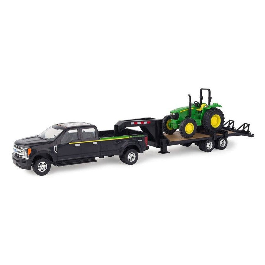 John Deere Ford Ute with Gooseneck Trailer & Tractor