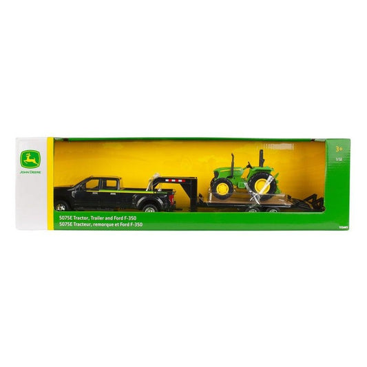John Deere Ford Ute with Gooseneck Trailer & Tractor