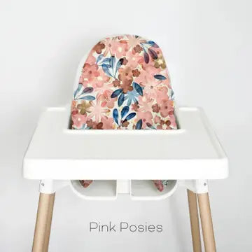 Nibble and Rest Highchair Cushion Cover Limited Edition Prints - Pink Posies