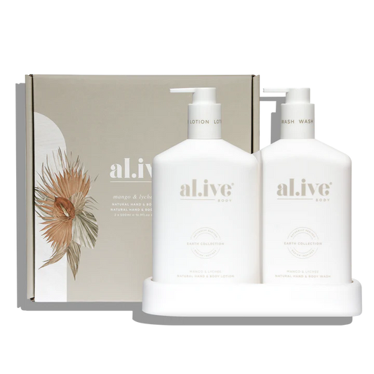 Al.ive Wash & Lotion + Tray - Mango & Lychee