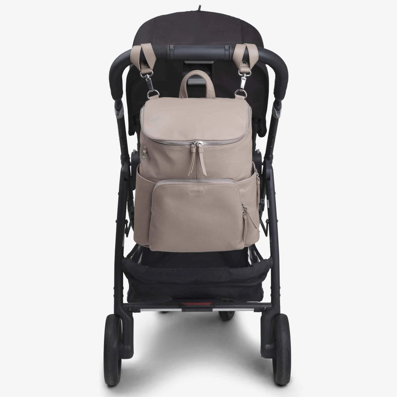 Vanchi Frankie Everyday Backpack - Leather Taupe