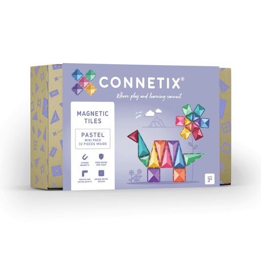 CONNETIX Magnetic Tiles 32 Pce Pastel Mini Pack
